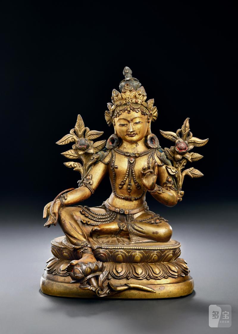 清乾隆（1736-1795年） 绿度母像